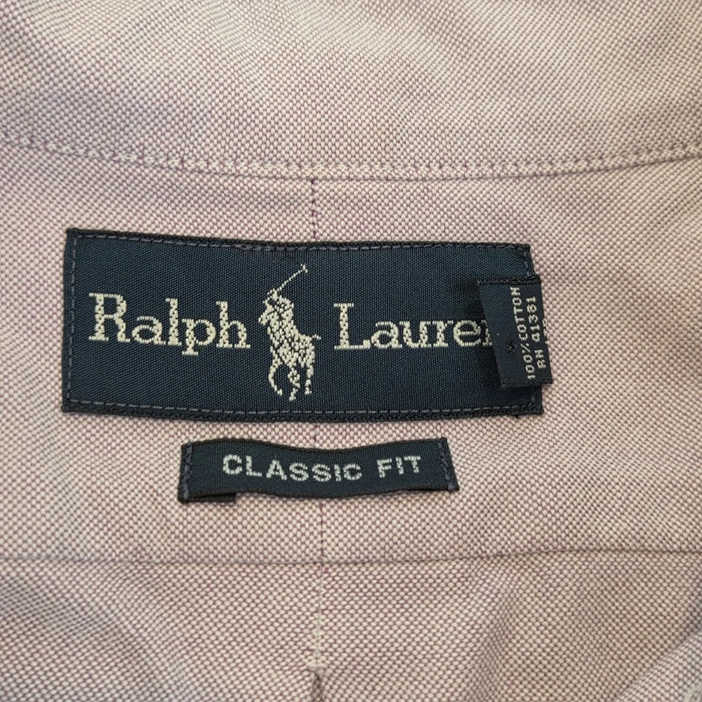 Ralph Lauren Shirt Mens Light Purple XXL Classic Button Down Long Sleeve 17.5 34